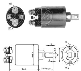 AUTOMATICO RELE MOTOR PARTIDA MITSUBISHI FORD RANGER 12V - ZM891   