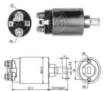 AUTOMATICO RELE MOTOR PARTIDA MITSUBISHI L200-COLT 12V  - ZM893  