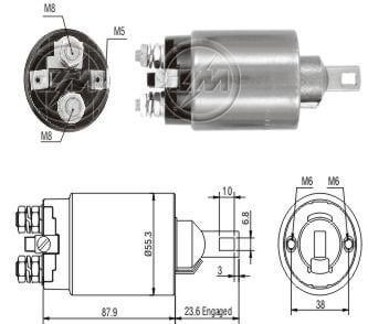 AUTOMATICO RELE MOTOR PARTIDA MITSUBISHI 12V  - ZM894   