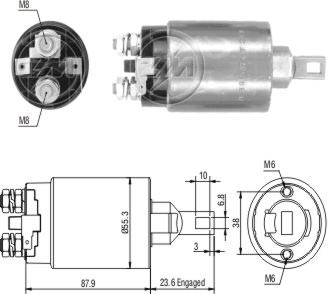 AUTOMATICO RELE MOTOR PARTIDA MITSUBISHI 24 LINHA DIESEL - ZM896   