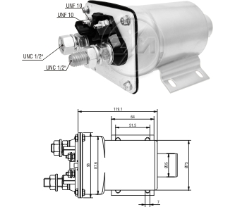 AUTOMATICO RELE MOTOR PARTIDA DELCO 40MT-50MT 12V BUDAO - ZM951  