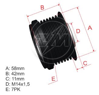 POLIA ALTERNADOR RODA LIVRE TOYOTA 2.5 00-06 3.0  - ZM9600508  