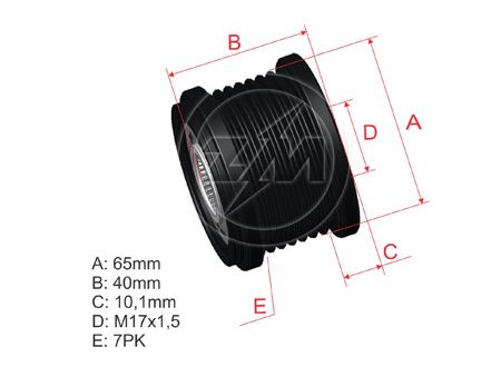 POLIA ALTERNADOR 7PK NISSAN FRONTIER - ZM9601015