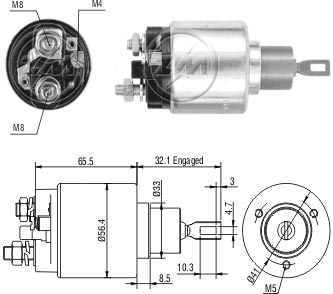 AUTOMATICO RELE MOTOR PARTIDA BOSCH GOL-SANTANA MI AP  - ZM971   
